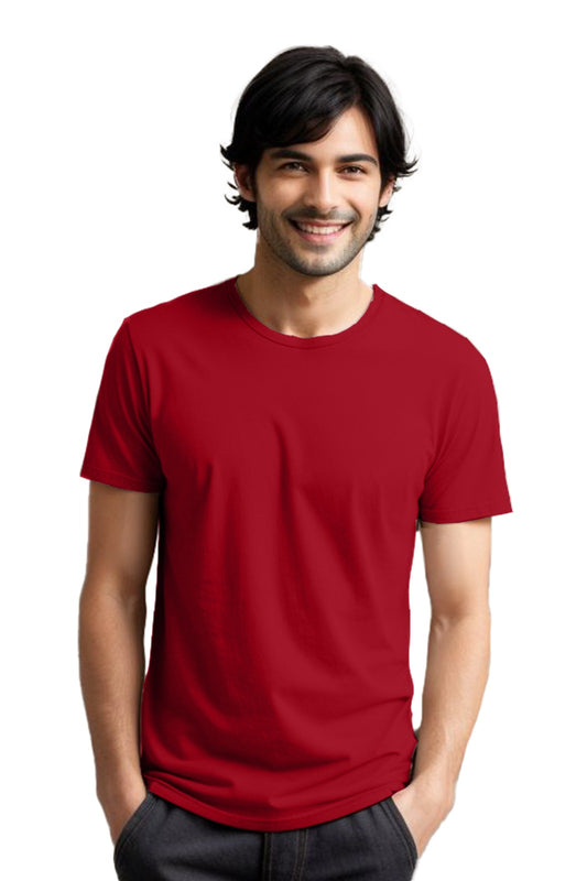 Stylish Men's cotton plain tshirt - Round neck