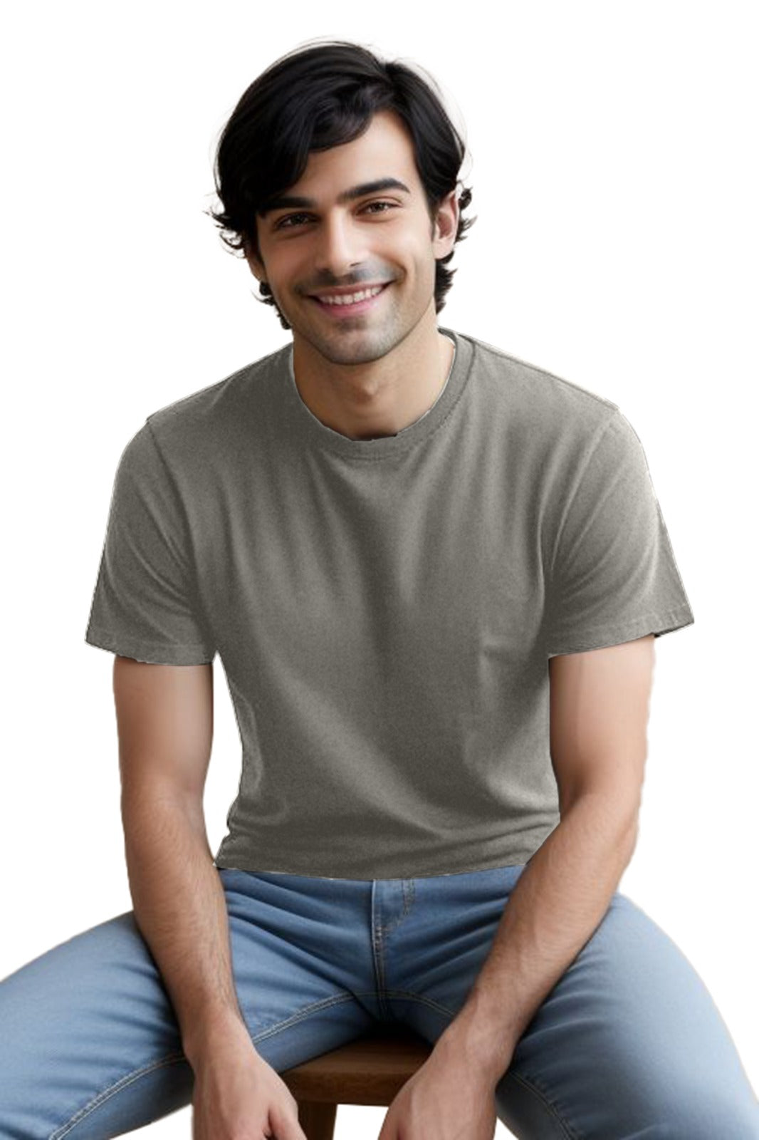 Stylish Men's cotton plain tshirt - Round neck