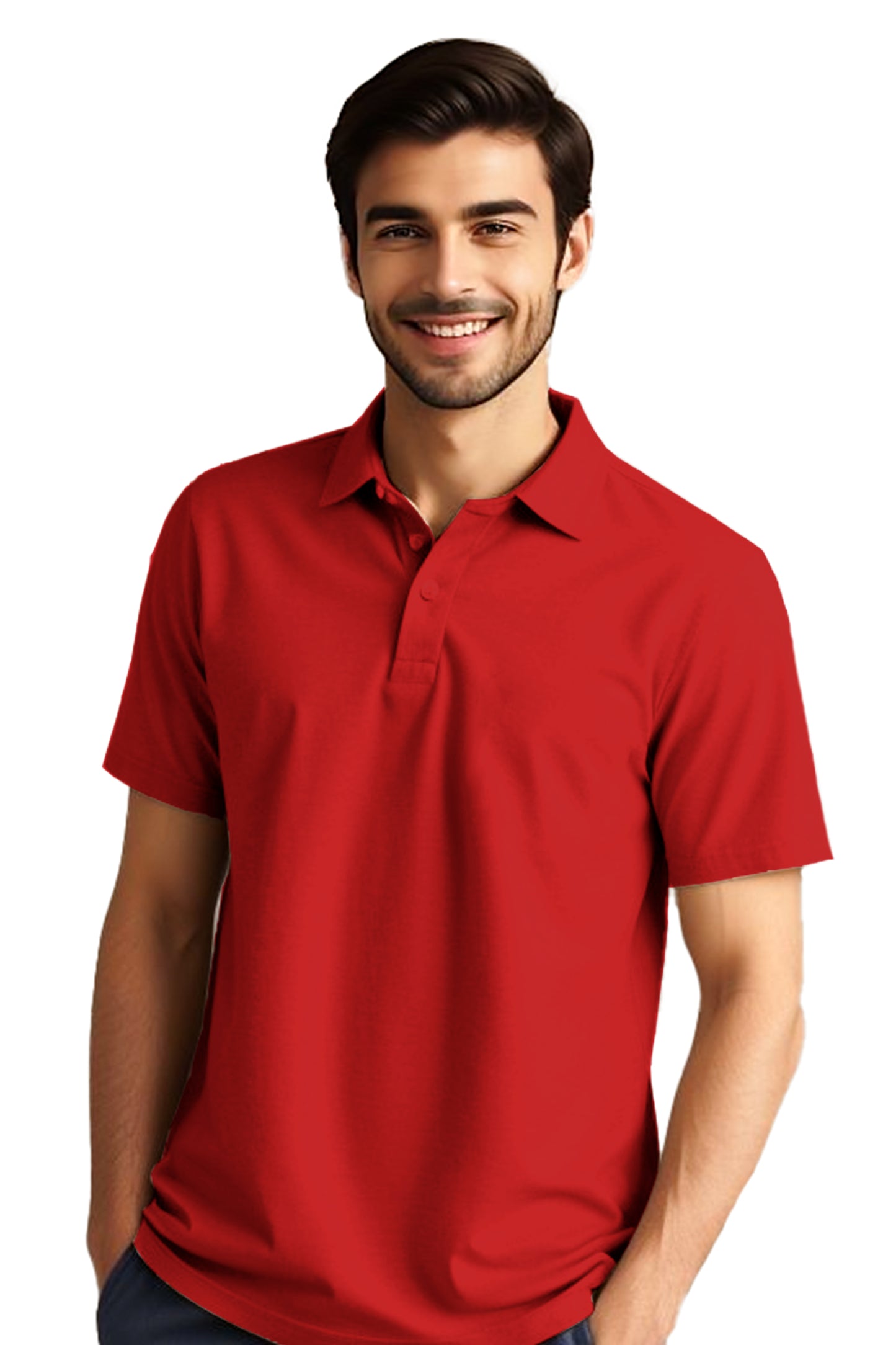 Stylish Men's cotton plain tshirt - Collared