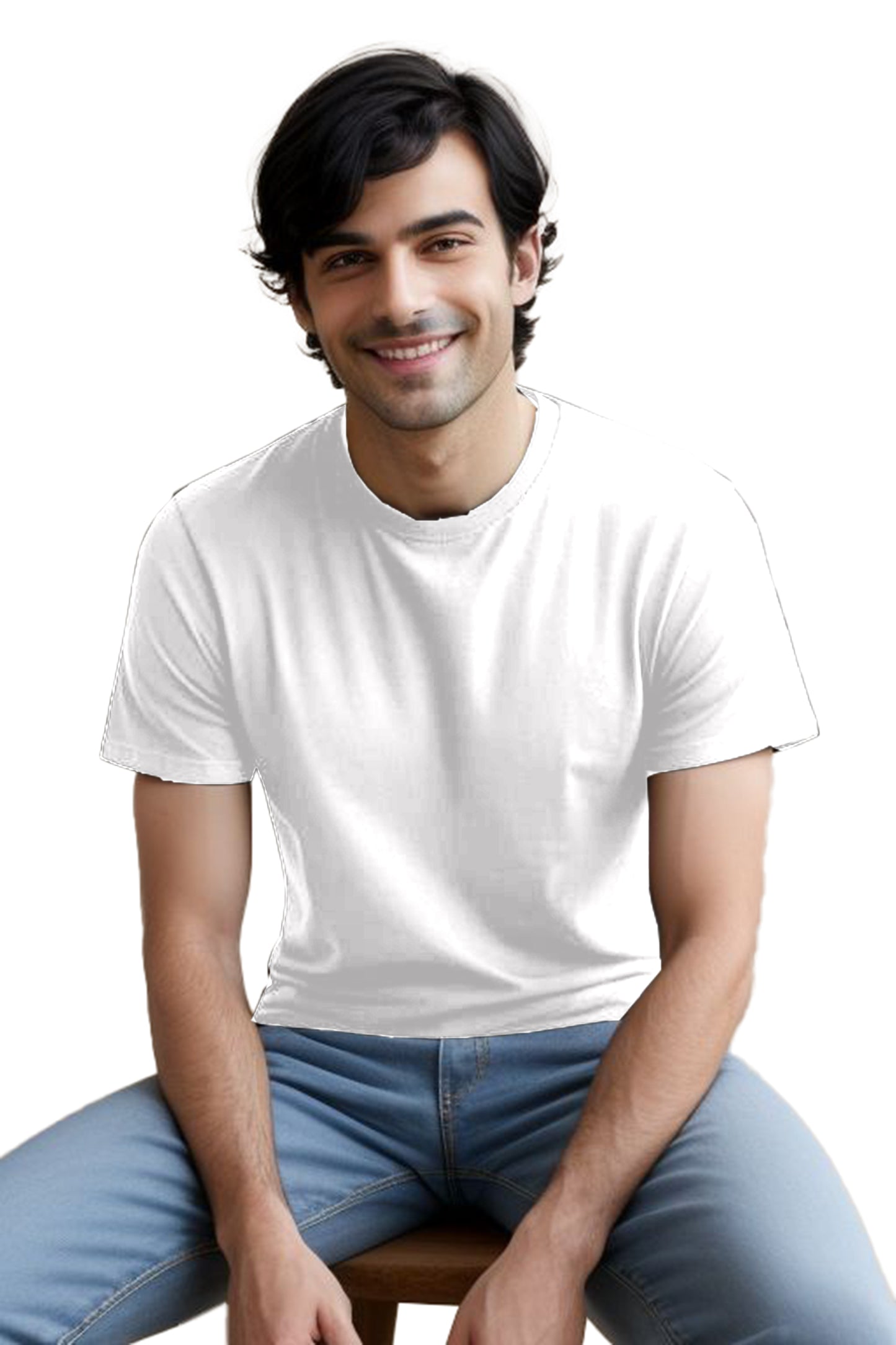 Stylish Men's cotton plain tshirt - Round neck