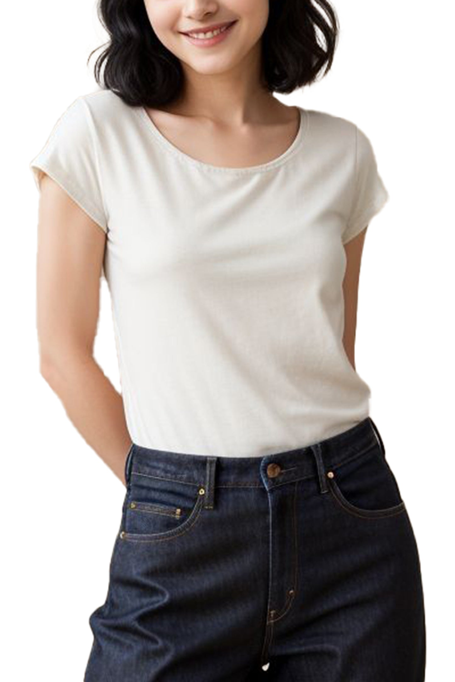 Trendy women's cotton plain t shirt