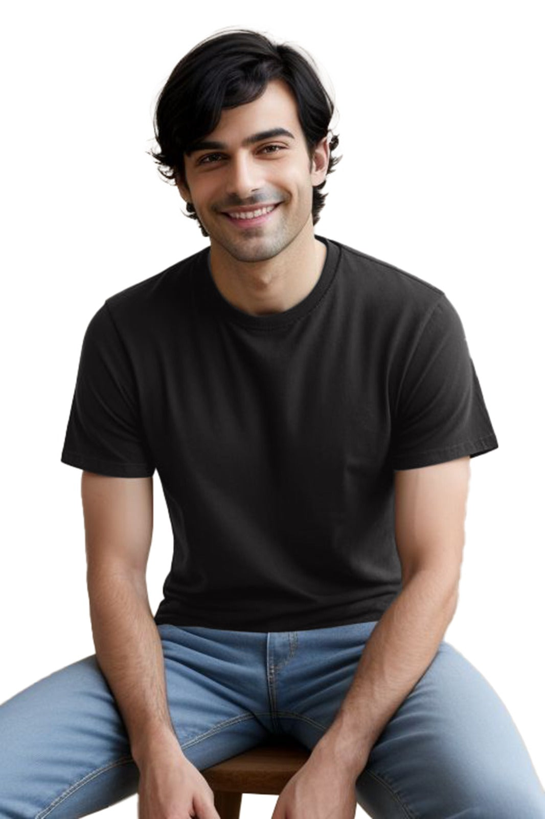 Stylish Men's cotton plain tshirt - Round neck