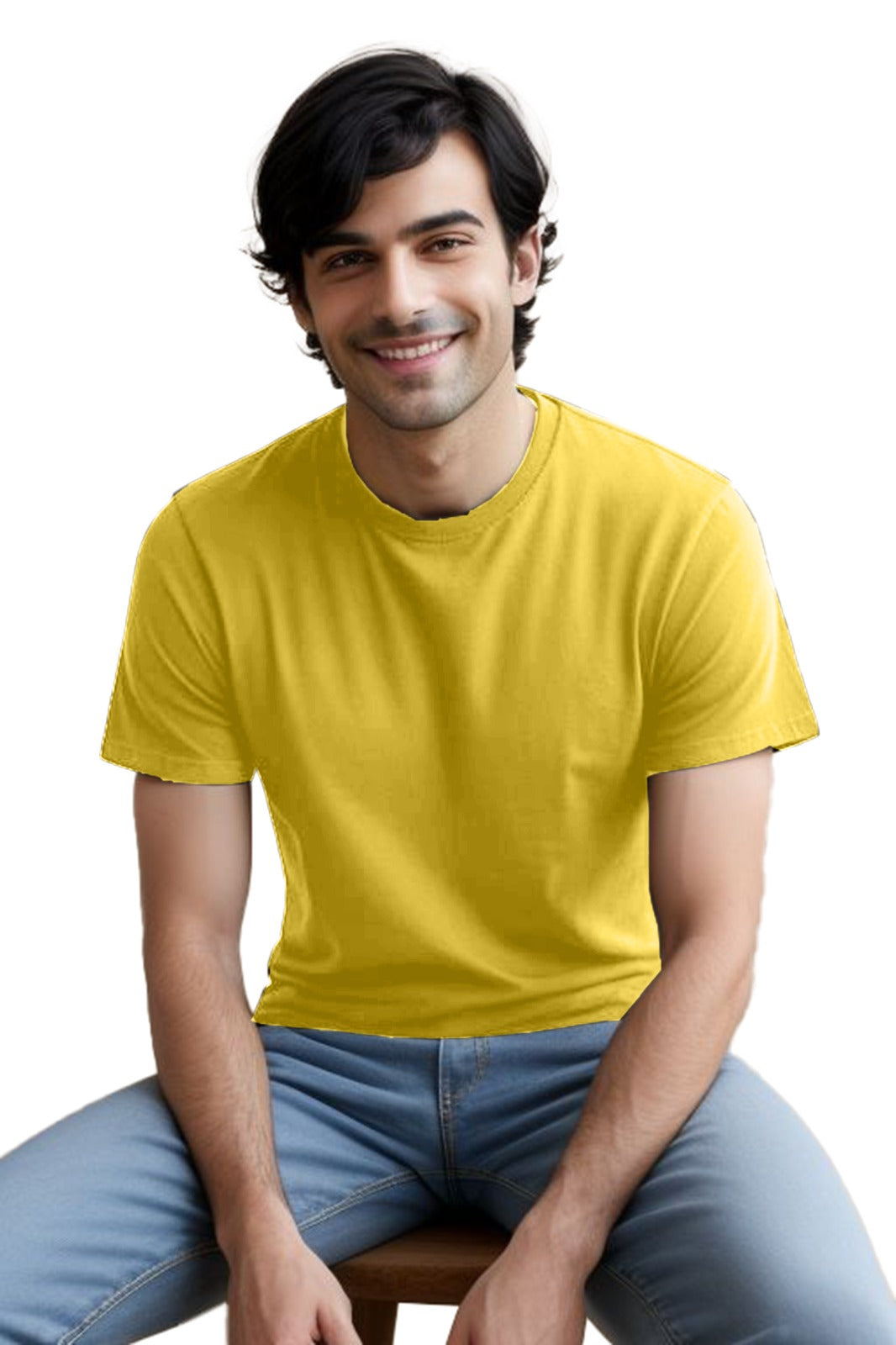 Stylish Men's cotton plain tshirt - Round neck