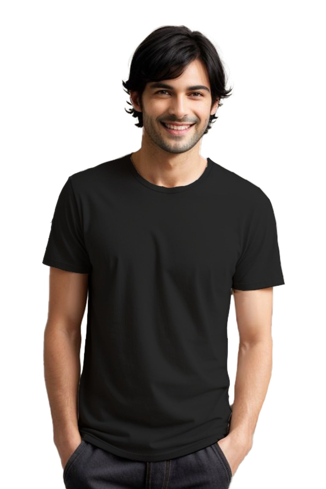 Stylish Men's cotton plain tshirt - Round neck