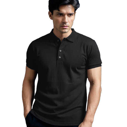 Stylish Men's cotton plain tshirt - Collared