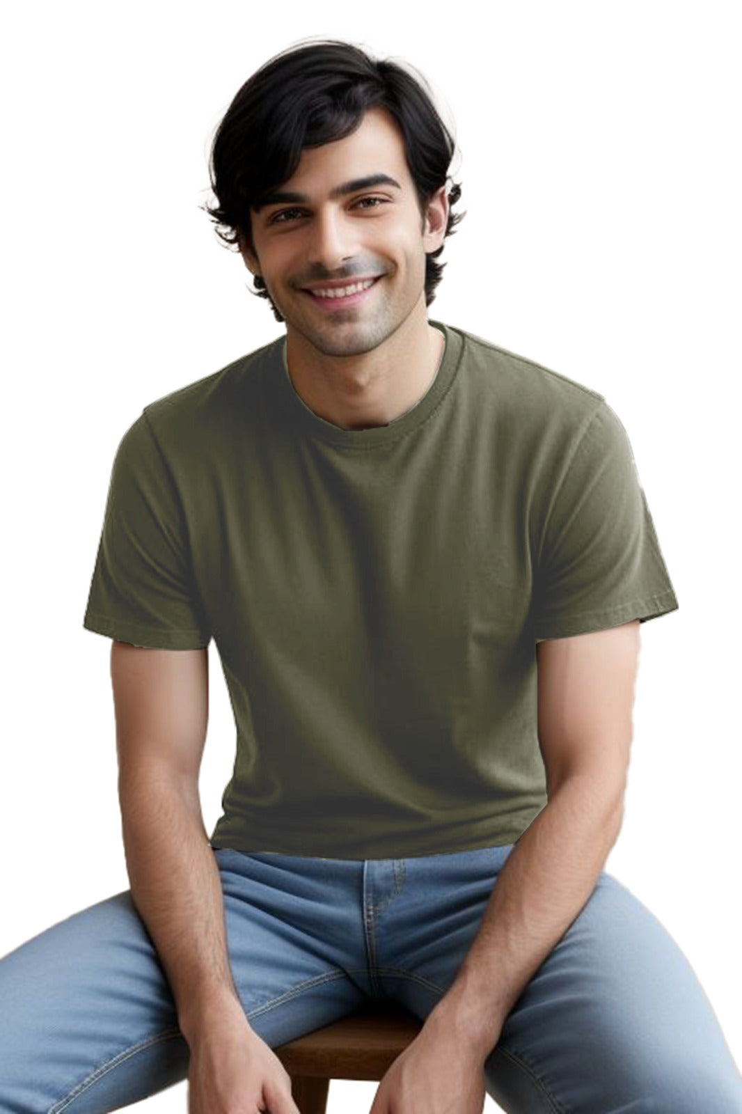 Stylish Men's cotton plain tshirt - Round neck