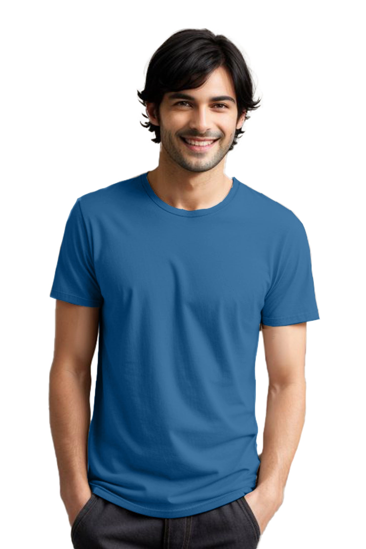 Stylish Men's cotton plain tshirt - Round neck