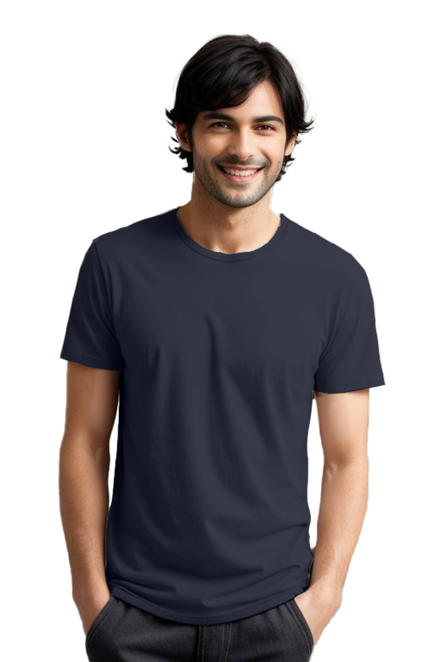 Stylish Men's cotton plain tshirt - Round neck