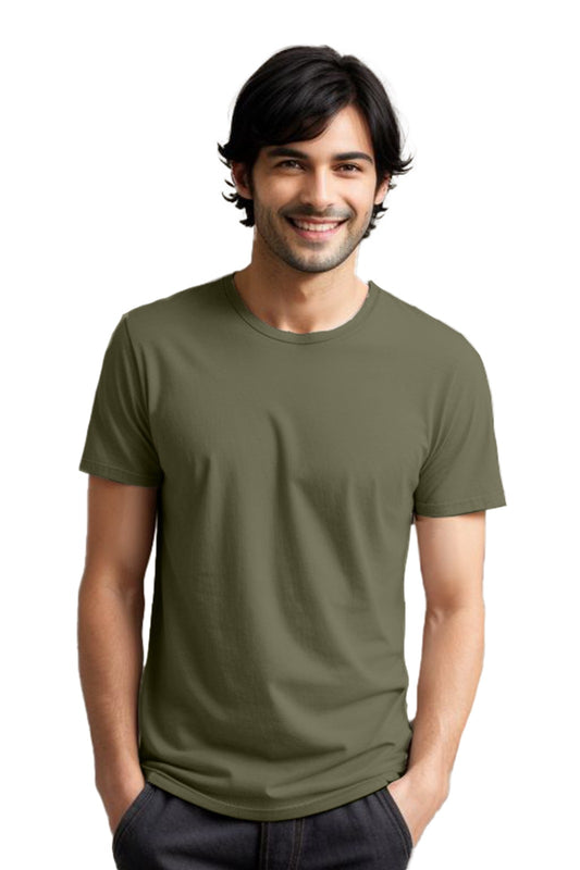 Stylish Men's cotton plain tshirt - Round neck