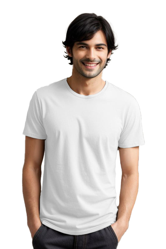 Stylish Men's cotton plain tshirt - Round neck